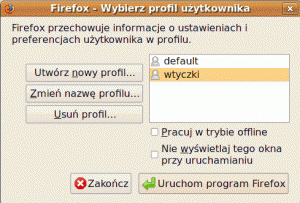 firefox wybór profilu
